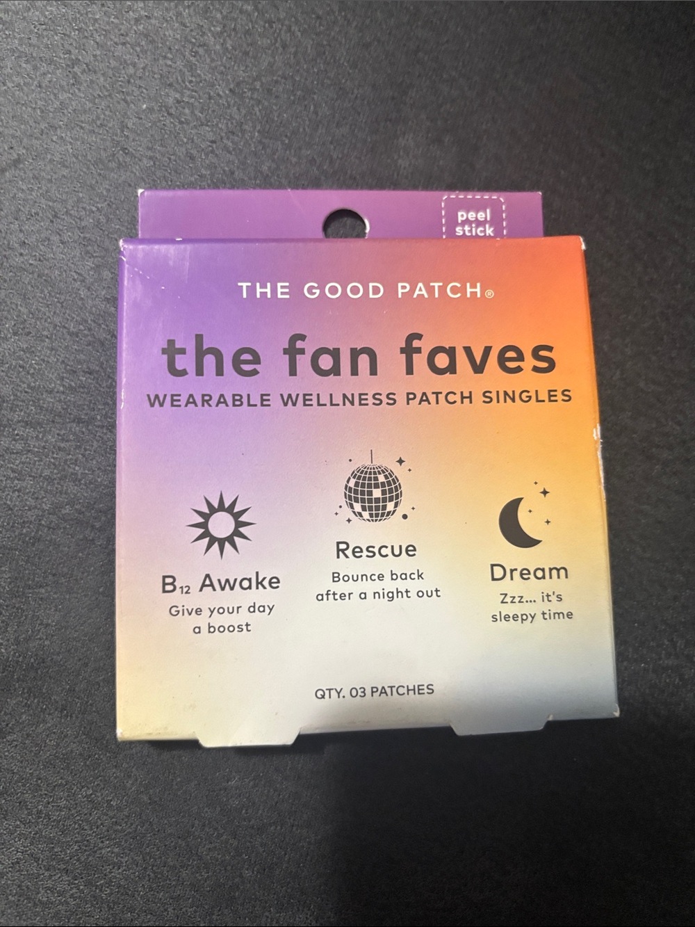 The Fan Faves Wearable Wellness Patch Singles - Purple Gradient
